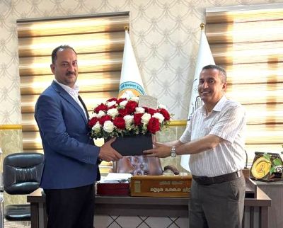 وفد من مركز أعالي الفرات لأبحاث التنمية المستدامة يزور مركز دراسات ويقدم التهاني بأستحداث المعهد العالي لعلوم الصحراء ويؤكد أهمية تعزيز التعاون العلمي